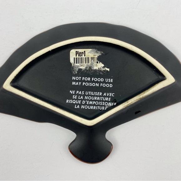 Pier 1 Turquoise Blue Fan Shell Trinket Tray Soap Dish, Beach Ocean Theme - Picture 4 of 6